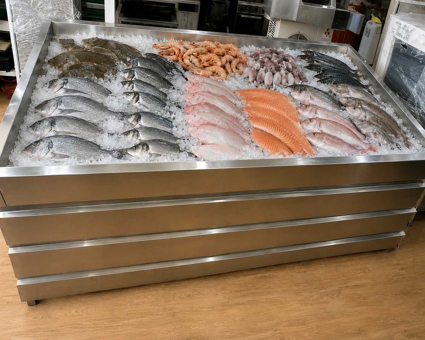 Expositor neutro de Peixaria em Inox – Excelente Oportunidade