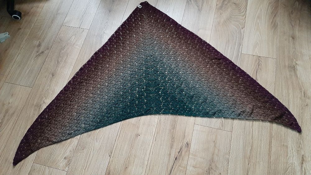 Chusta HandMade szydekło ombre