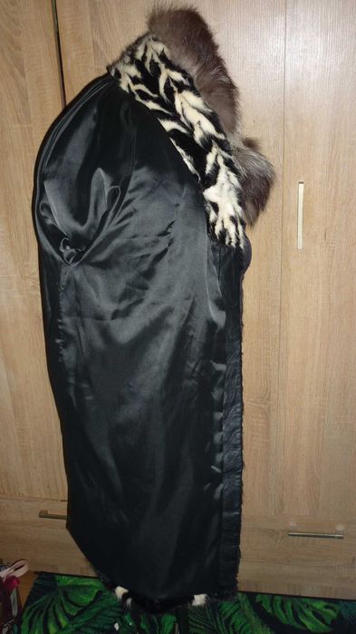 Piekne futro z norek  z lisem  r; L/XL
