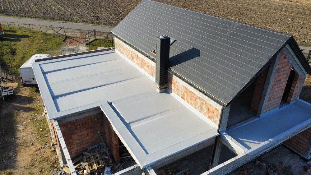 Hydroizolacja-dachy płaskie- balastowe-tarasy-membraną PVC-TPO-obróbk