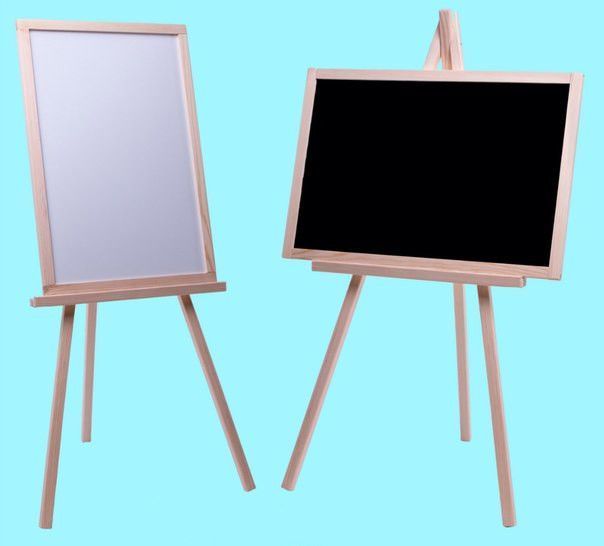 Мольберт дитячий магнітний двосторонній на 3х ніжках, дерев'яний, 3в1.