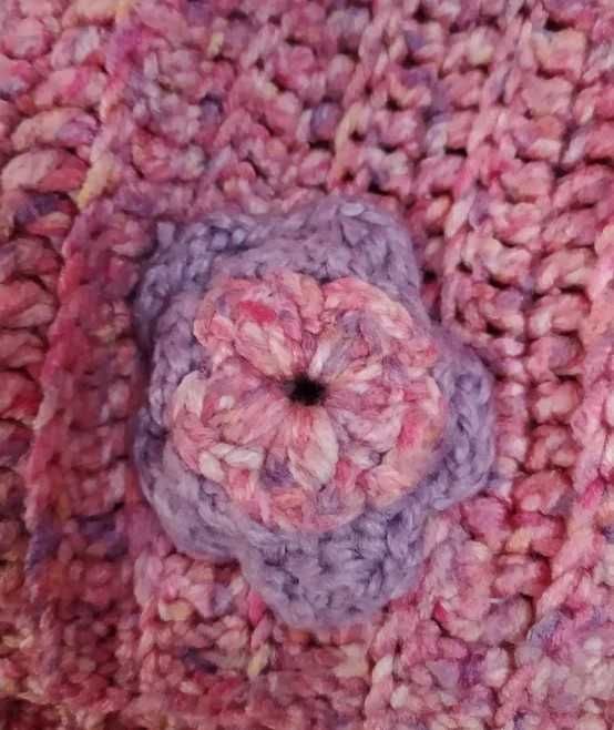 Gorro Rosa de Crochê de criança