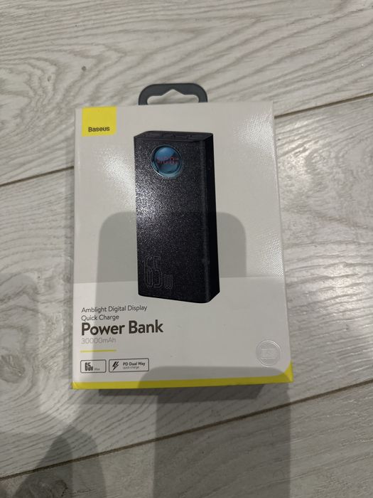 Оригінал! Power bank 30000 mAh, 65 W, Baseus Ambligth швидка зарядка