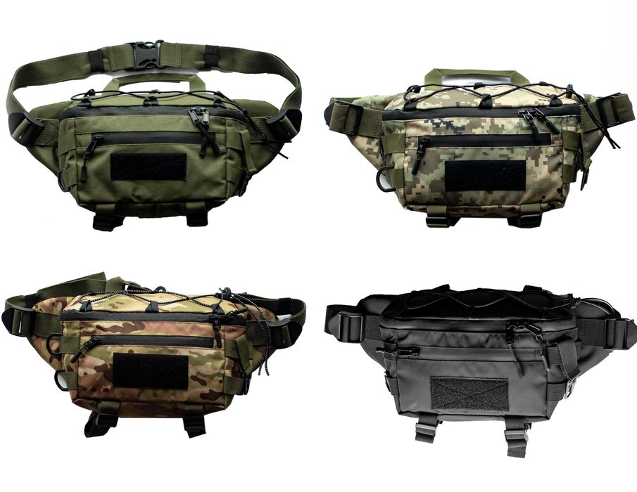 Тактична сумка бананка чоловіча TACTIC 1 поясна на груди з тканини