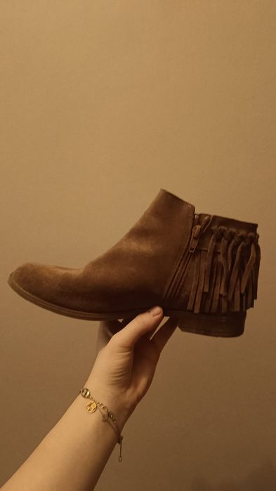 buty jesienne, zamsz