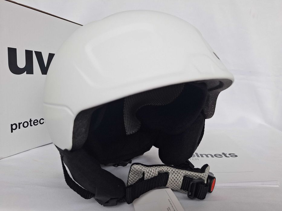 Kask narciarski juniorski Uvex Heyya Pro White Black Mat M 54-58cm