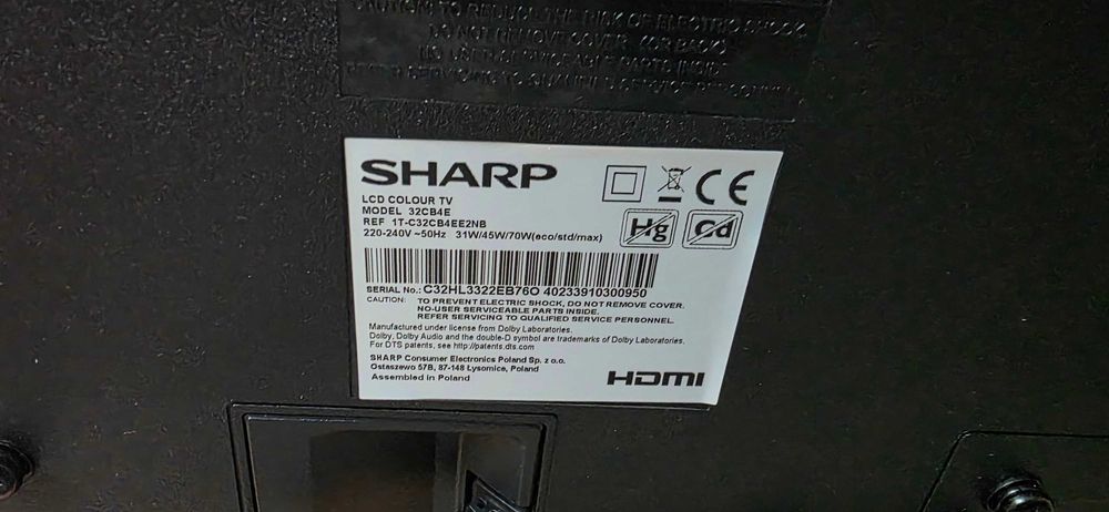 Telewizor Sharp 32CB4E - 32 cale