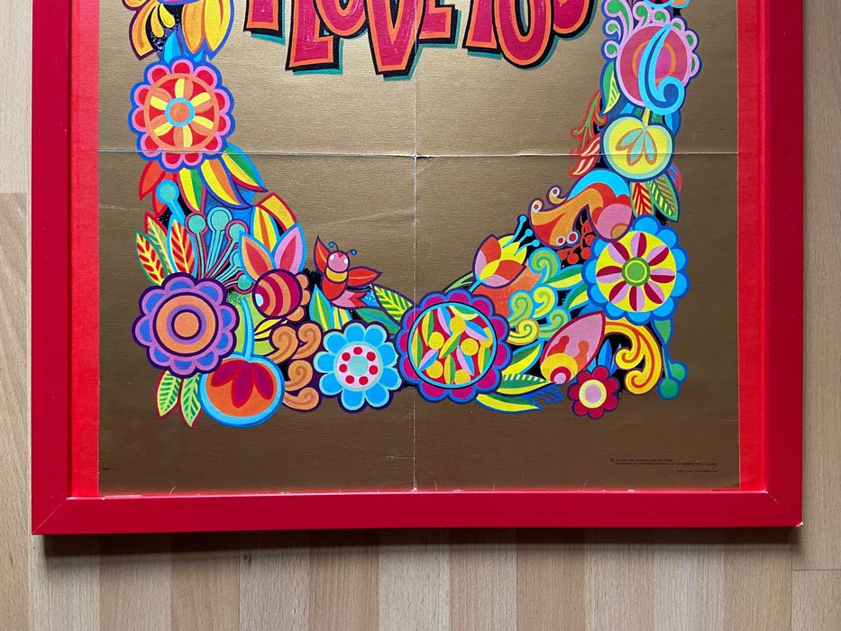 Poster I love you vintage