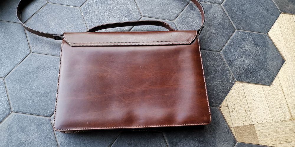 Aktówka I Pisani Vera Pelle brąz, skóra naturalna