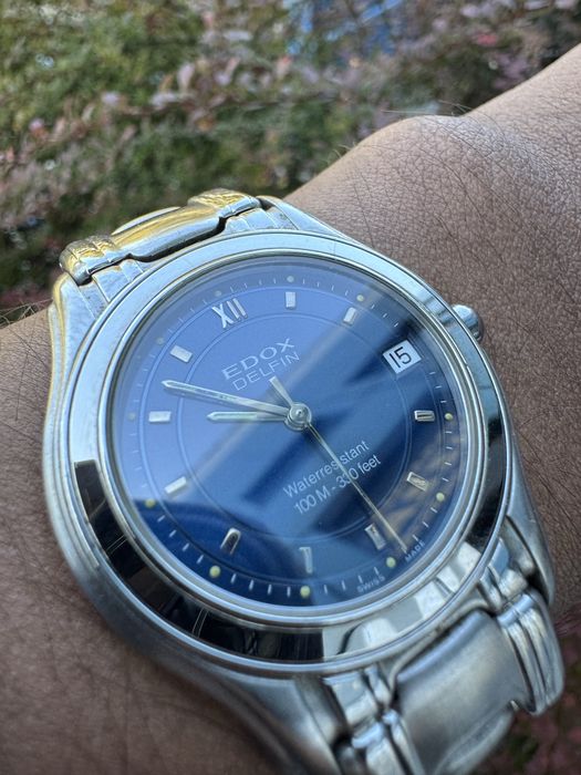 EDOX Delfin Swiss Made Niebieska