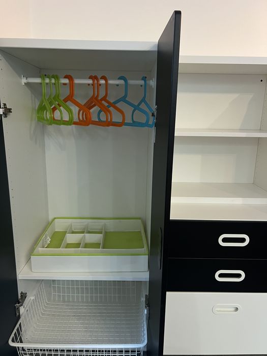 Zestaw mebli, szafa, regał, półki Ikea Stuva