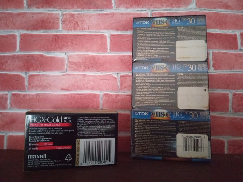 Pack 4 cassetes VHS C TDK / Maxell64283925651969121