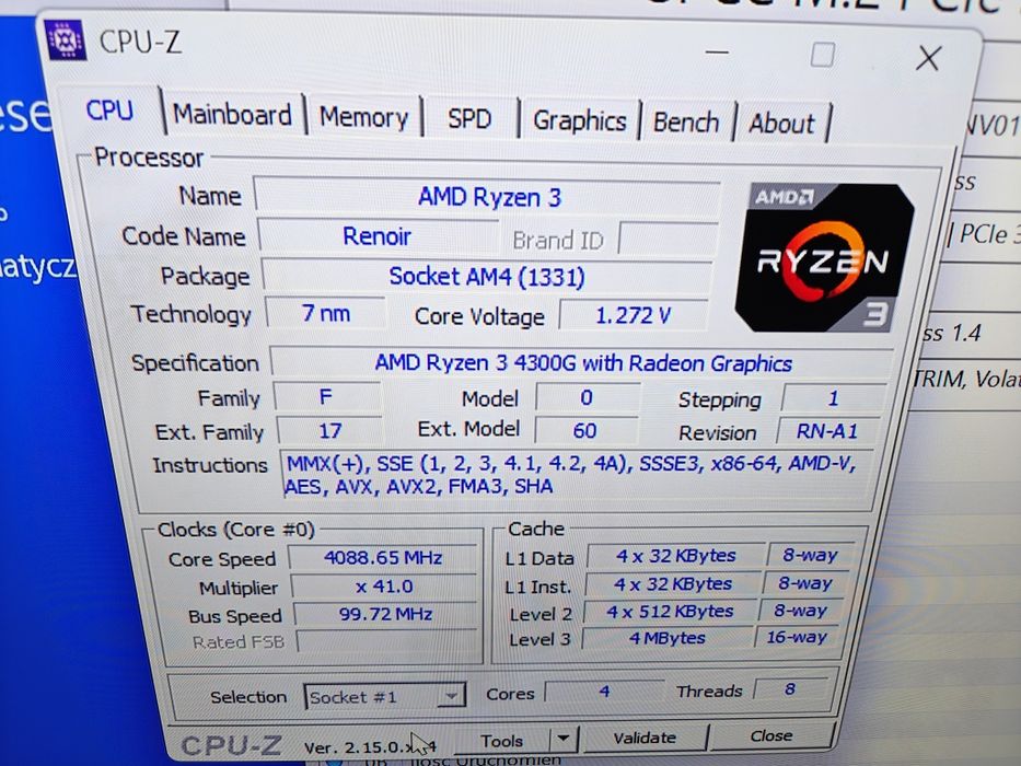 Komputer NTT ZKO-R3A520-EU24 R3 4300G 16GB RAM 1TB Dysk SSD Win11