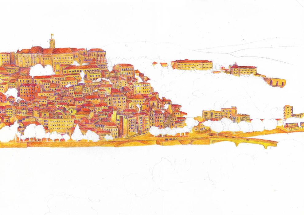 Ilustração Cidade de Coimbra A3 ou A4