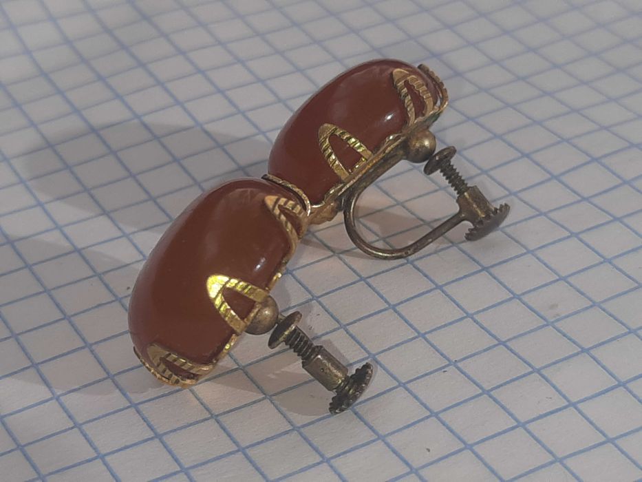 Серьги янтарные из СССР