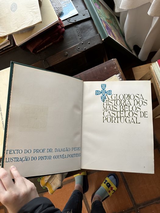 Livro Gloriosa História dos Mais Belos Castelos Portugal Damião Peres