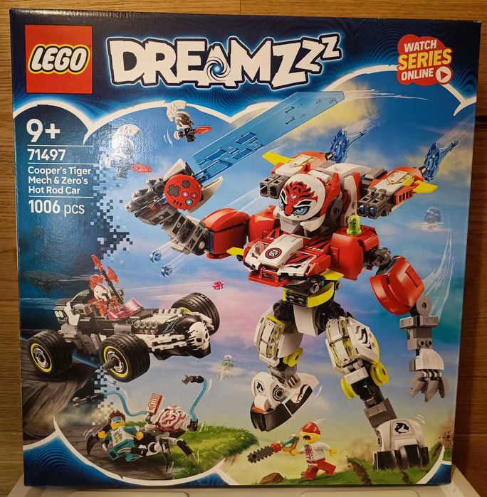 Lego DREAMZzz 71497, Tygrysi mech Coopera i hot rod Zero