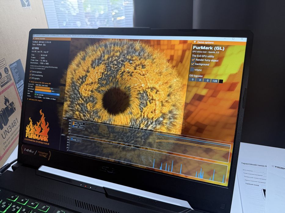 Asus Tuf A15/Ryzen 5-7535HS/Как новый!!/RTX3050/144Hz/Ноутбук.