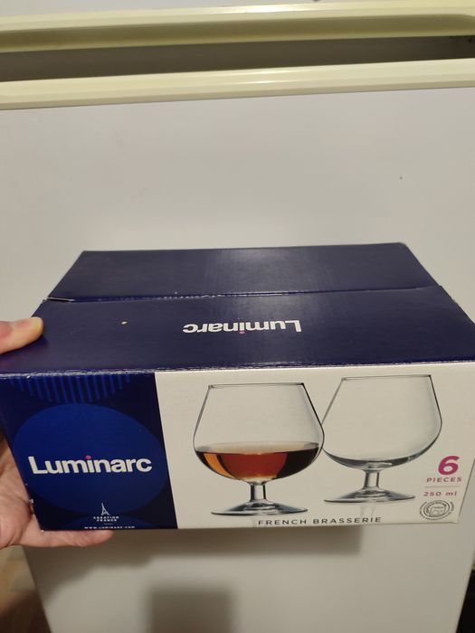 Luminarс фужери нові, стакани восьмигран.