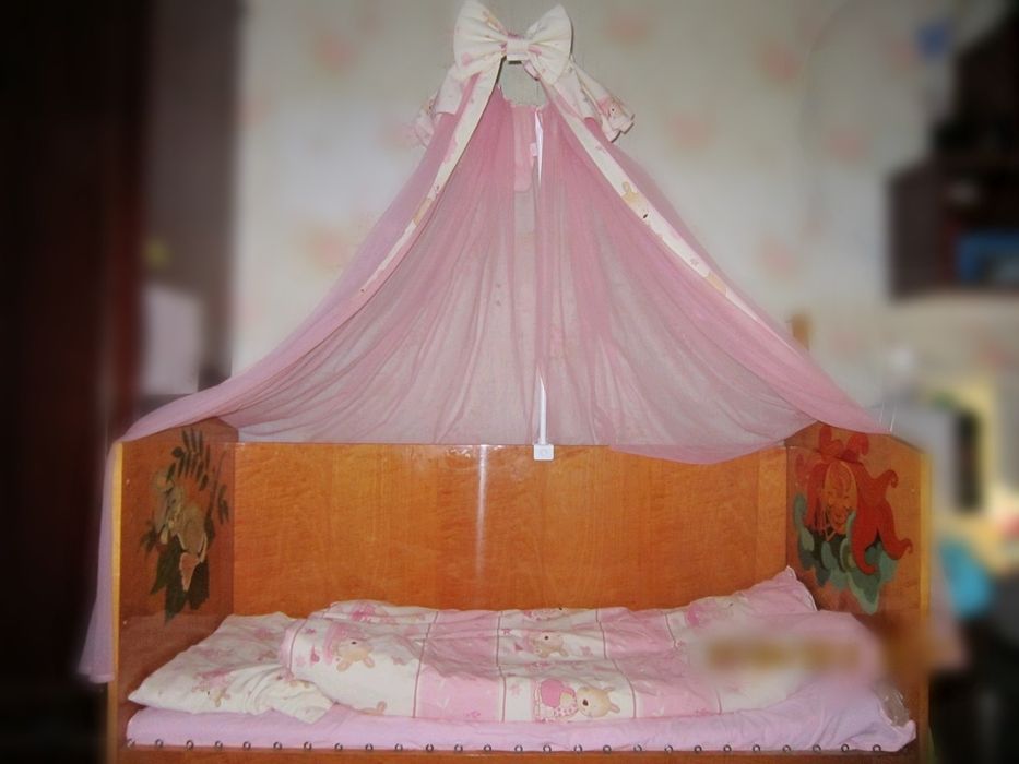 Постельный набор Piccolino. Одеяло подушка балдахин защита постел.бел