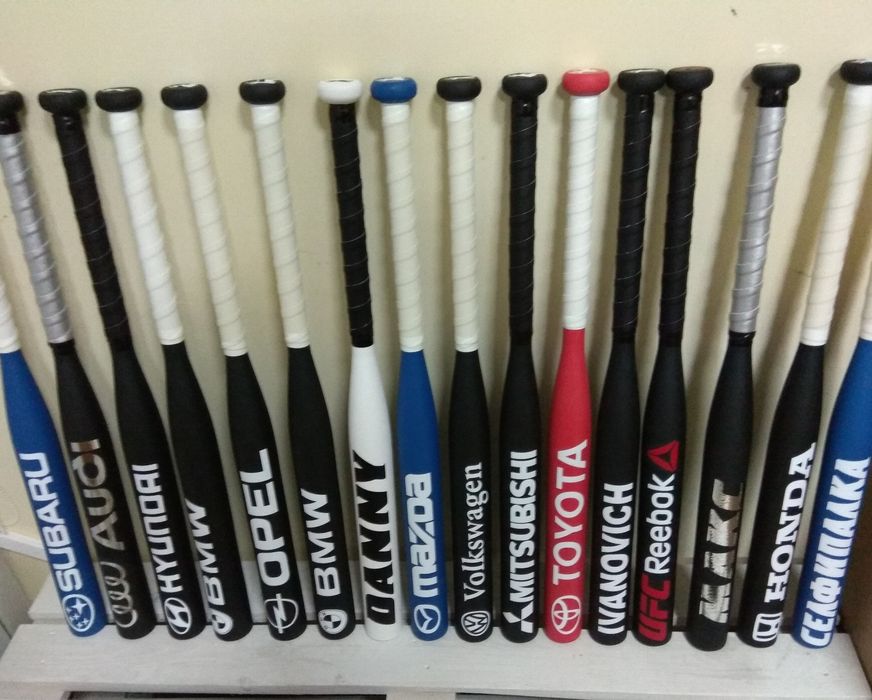 Бита бейсбольная с логотипом, автобита, бита с нанесением, надп: 225 ...