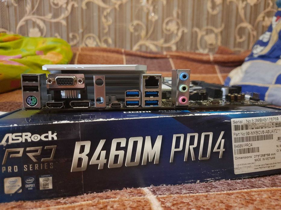 Продам мат плату ASRock B460M Prp4 с процессором Intel Seleron G5905