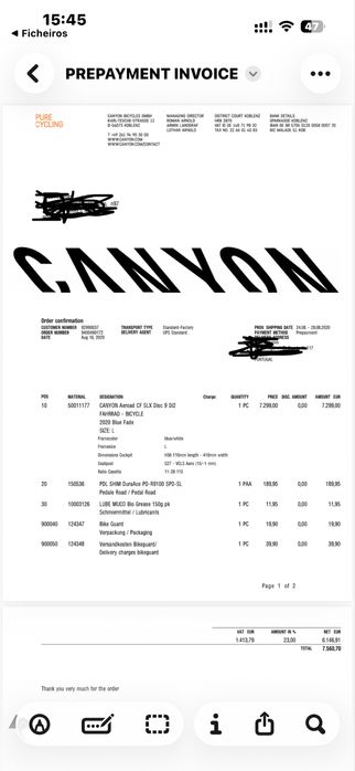 Canyon Aeroad CF SLX 9 Di.2 2020