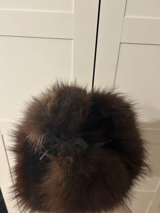 Czapka z naturalnego futra lisa
