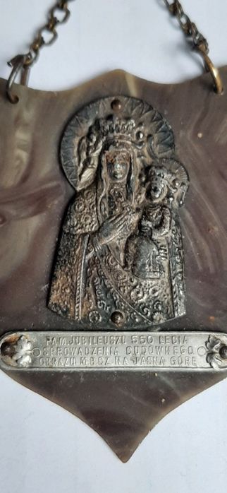 Ryngraf Matki Boskiej Częstochowskiej, metal, celuloid