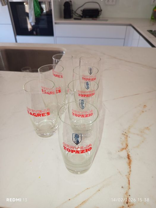 13 Copos Cerveja Sagres e Cerveja Topázio – Vintage