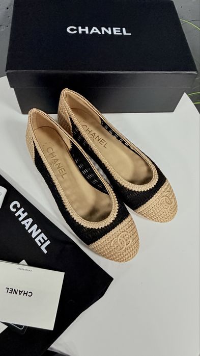 Балетки жіночі вязані текстиль Chanel шанель В наявності