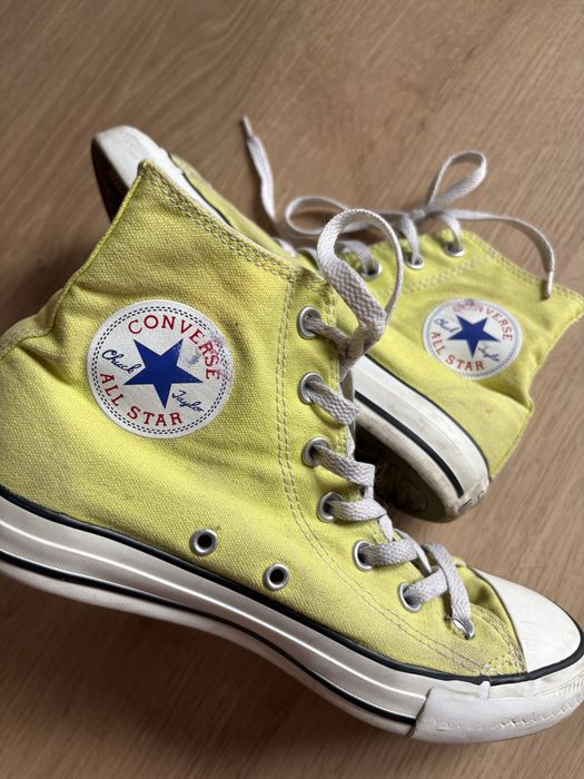 Żółte wysokie buty Conversy r. 39