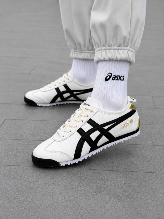 Кросівки Onitsuka Tiger Mexico 66 Cream / Шкіряні кремові кросовки (36-40)