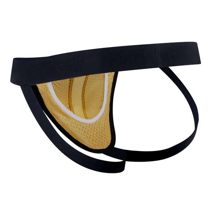 Sexy Męskie Sportowe Jockstrapy z Siatką i Kieszonką na Trening - M