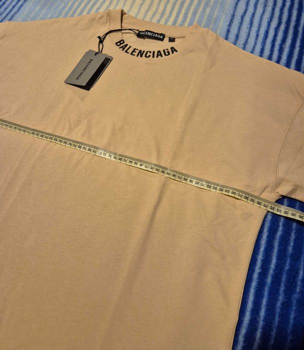 Nowa piekna modna koszulka OVERSIZE bezowa Balenciaga Paris XL okazja