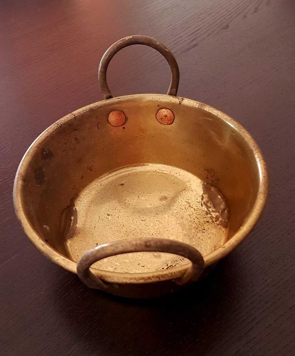 Caçarola tradicional (Alentejo) em latão com pegas