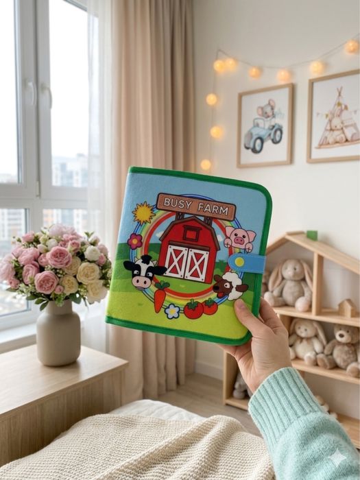 Розвиваюча м’яка книжка Бізібук (Busybook) для дітей від 6 міс до 4 років