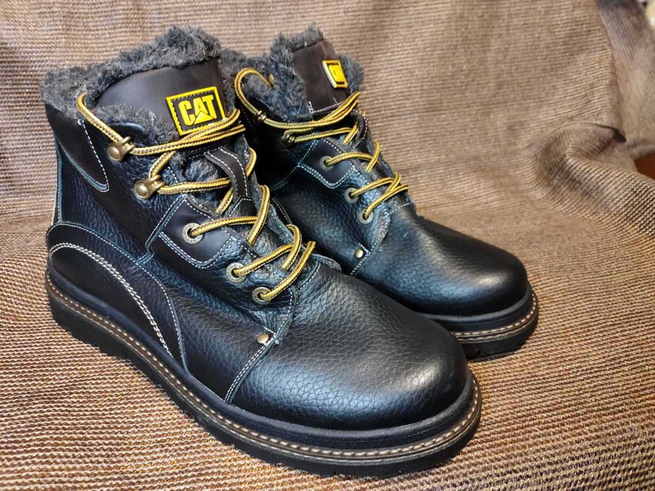 Ботинки мужские. Черевики чоловічі зимние кожаные на овчине 40-47р