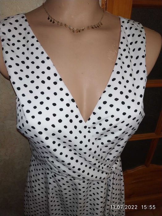 Шифонова чорно-біла сукня Lavish Alice UK10_44р для подружок нареченої