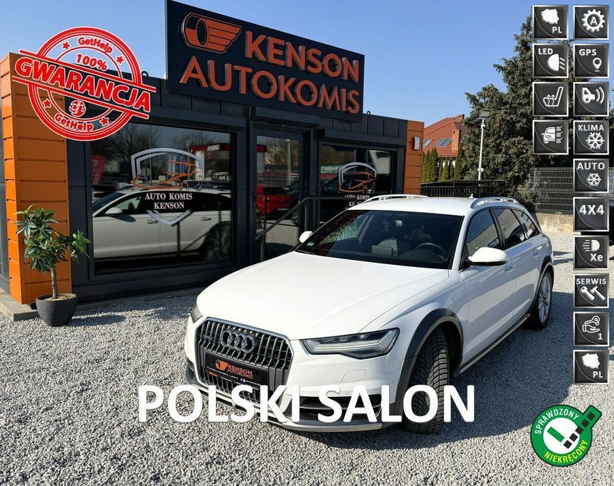 Audi A6 Allroad Bezwypadkowy, Polski Salon, 2X Opony, Led,