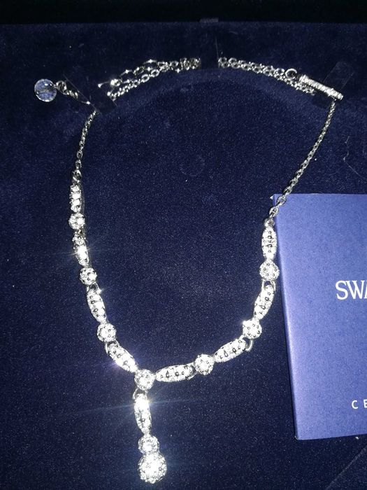 Oryginalny naszyjnik Swarovski z kryształami + pudełko i certyfikat!