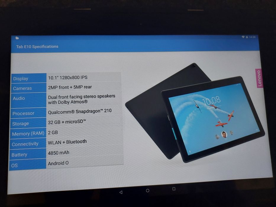 Lenovo Tab E10 + IPad A 1395