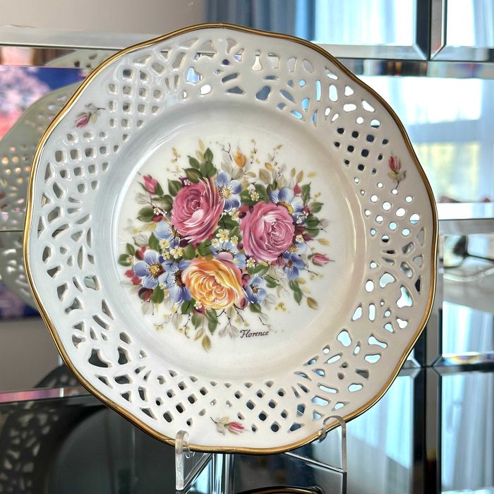 Patera porcelanowa z wytwórni Johann Ferdinand Schumann