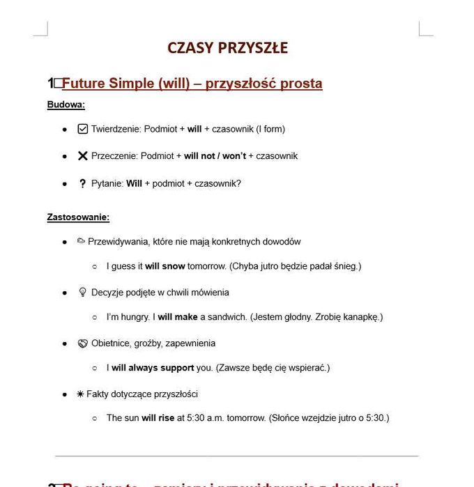 Notatki do matury z języka angielskiego