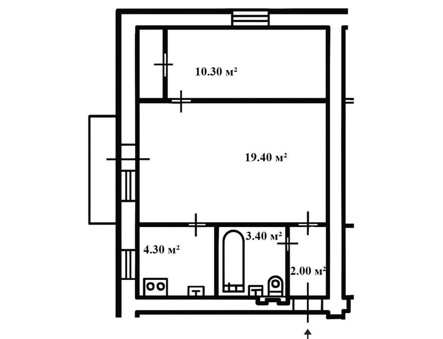 Продам 2-х кімнатну квартиру .Завжди опалення і гаряча вода..