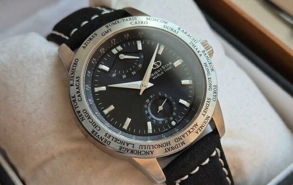 Orient Star - World Time -  Power Reserve - Stan perfekcyjny  !!!