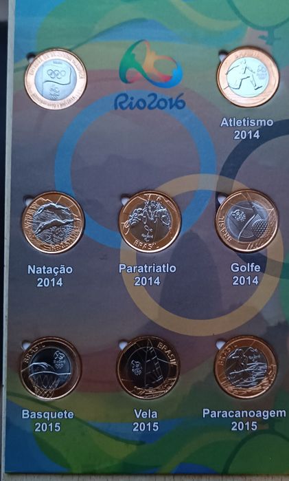 Brazil Rio 2016 - Complete Album with 17 FDC Olympic Games Coins.