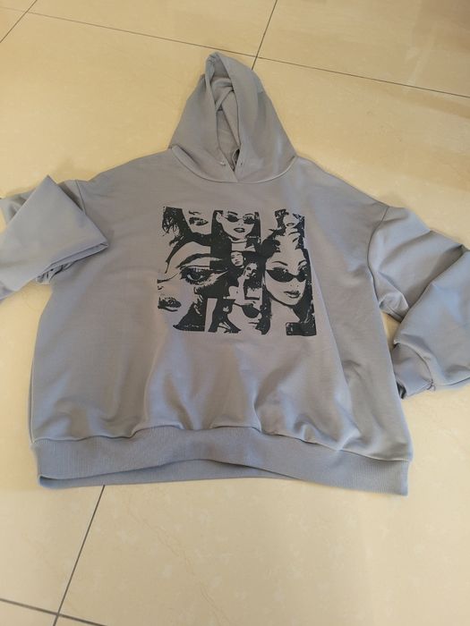 Bluza damska szara z nadrukiem