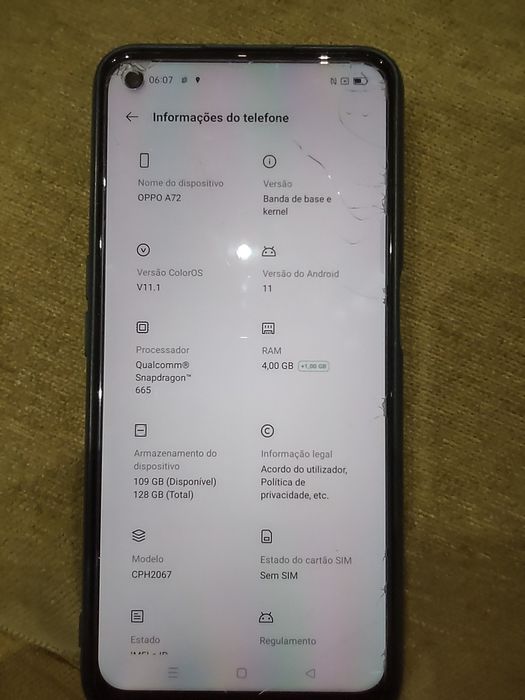 Telemóvel OPPO A72 128GB