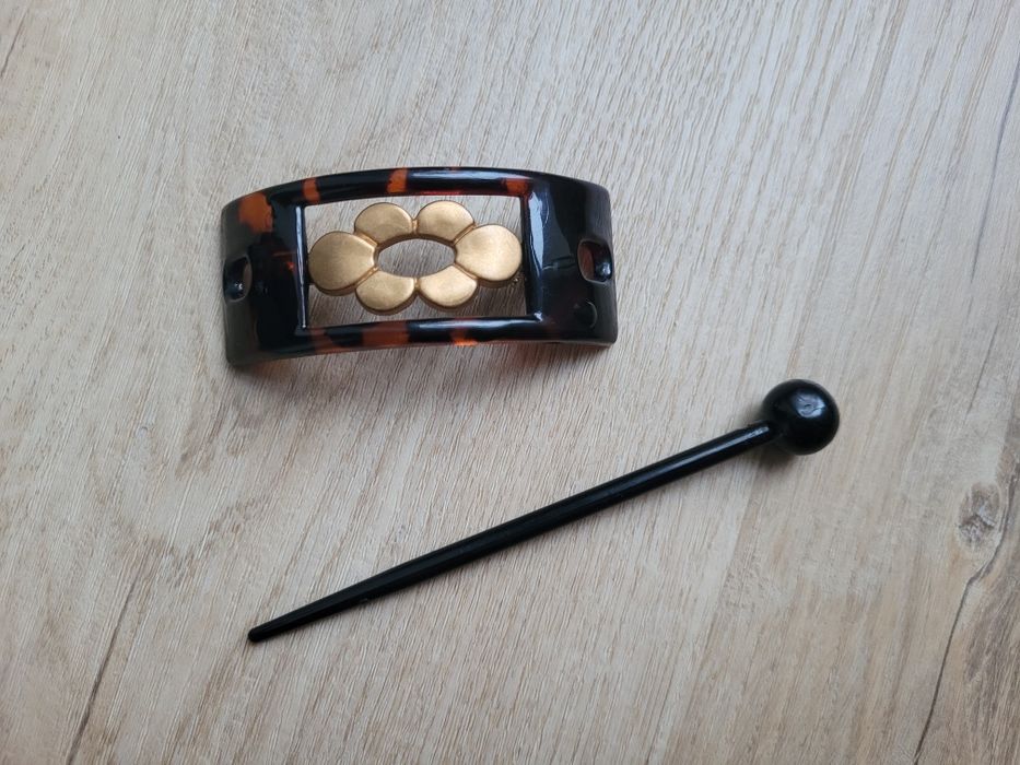 Spinka do koka klamra ze szpilką kwiat